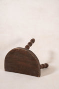 Load image into Gallery viewer, Antique Half Moon Bobbin Joint Stool