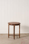 Load image into Gallery viewer, Round English Bobbin Side Table