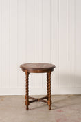 Load image into Gallery viewer, Round English Bobbin Side Table