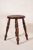 Load image into Gallery viewer, Small Antique Oak Joint Stool
