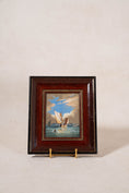 Load image into Gallery viewer, Original Seascape Watercolor in Cherry Hue Oak Frame