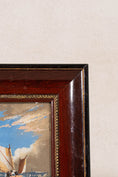 Load image into Gallery viewer, Original Seascape Watercolor in Cherry Hue Oak Frame