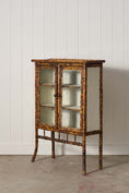 Load image into Gallery viewer, 19th Century Tortoise Bamboo 2-Door Glass Front Cabinet
