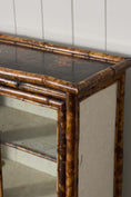 Load image into Gallery viewer, 19th Century Tortoise Bamboo 2-Door Glass Front Cabinet