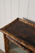 Load image into Gallery viewer, 19th Century Tortoise Bamboo 2-Door Glass Front Cabinet