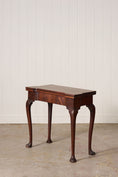 Load image into Gallery viewer, 18th Century George I Mahogany Club Footed Game Table with Suede Interior