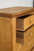 Load image into Gallery viewer, Victorian Large Two Over Three Pine Chest with Extra Deep Bottom Drawer