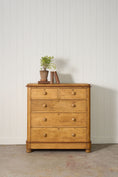 Load image into Gallery viewer, Victorian Large Two Over Three Pine Chest with Extra Deep Bottom Drawer
