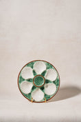 Load image into Gallery viewer, Vintage Green French Majolica Oyster Plate