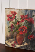 Load image into Gallery viewer, Original Oil on Canvas of Red Poppies (signed 1946)