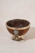 Load image into Gallery viewer, 19th Century Lion Head Oak & Silver Plated Pedestal Bowl (c.1880)