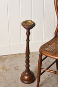 Load image into Gallery viewer, Antique English Oak Ashtray with Brass Tray
