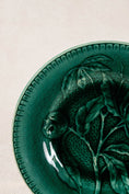 Load image into Gallery viewer, Antique Majolica Plate with Blue/Green Glazing