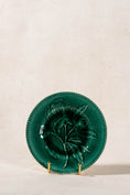 Load image into Gallery viewer, Antique Majolica Plate with Blue/Green Glazing