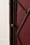 Load image into Gallery viewer, 19th Century Bamboo Single Door Cabinet | Later Painted Red