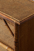 Load image into Gallery viewer, 19th Century Tortoise Bamboo Bookcase (as is)