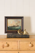 Load image into Gallery viewer, Antique Oil on Canvas British Steamship Painting in Oak Frame