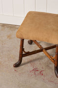 Load image into Gallery viewer, RARE Antique French Faux Bamboo Ottoman with Root Feet