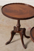 Load image into Gallery viewer, PAIR of Scalloped Mahogany Side Tables (c. 1930)