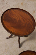 Load image into Gallery viewer, PAIR of Scalloped Mahogany Side Tables (c. 1930)