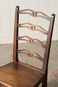 Load image into Gallery viewer, Antique English Oak Ladderback Chair