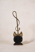 Load image into Gallery viewer, Antique Brass Fox Head Door Stopper
