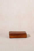 Load image into Gallery viewer, Antique French Leather Box with Gold Embossed Crest