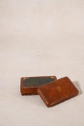 Load image into Gallery viewer, Antique French Leather Box with Gold Embossed Crest