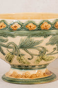 Load image into Gallery viewer, 19th Century Belgian Yellow + Green Majolica Compote (c. 1900)
