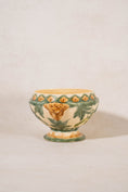Load image into Gallery viewer, 19th Century Belgian Yellow + Green Majolica Compote (c. 1900)