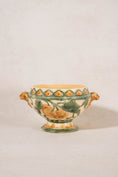 Load image into Gallery viewer, 19th Century Belgian Yellow + Green Majolica Compote (c. 1900)