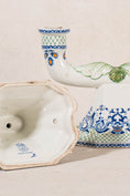 Load image into Gallery viewer, PAIR of 2-Arm French Handpainted Porcelain Candlesticks by Gien