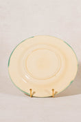 Load image into Gallery viewer, Vintage French Green & Yellow Majolica Plate with Greek Key Boarder