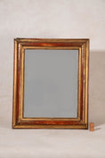 Load image into Gallery viewer, 19th Century French Giltwood Mirror with Red Wash + Beaded Inner Detailing