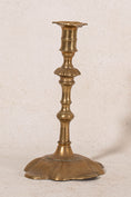Load image into Gallery viewer, Pair of 19th Century English Scalloped Brass Candlesticks