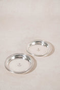 Load image into Gallery viewer, PAIR French Silverplate Wine Coasters with French Navy Anchor | by Christofle (c. 1920)
