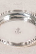 Load image into Gallery viewer, PAIR French Silverplate Wine Coasters with French Navy Anchor | by Christofle (c. 1920)