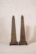 Load image into Gallery viewer, PAIR of Antique Neoclassical Metal Obelisks