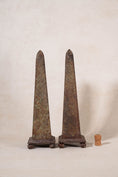 Load image into Gallery viewer, PAIR of Antique Neoclassical Metal Obelisks
