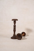 Load image into Gallery viewer, PAIR of Antique Garden Iron Candlesticks