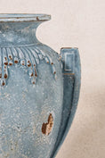 Load image into Gallery viewer, Antique Blue Patinated Cast Iron Urn