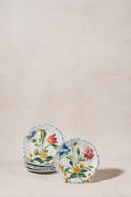Load image into Gallery viewer, SET of 6 Hand Painted Floral Italian Plates