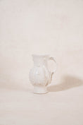 Load image into Gallery viewer, Vintage French Cream Glazed Jug with Ruffled Sides by Émile Tessier