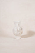 Load image into Gallery viewer, Vintage French Cream Glazed Jug with Ruffled Sides by Émile Tessier