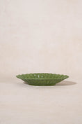 Load image into Gallery viewer, Antique Green Majolica Oblong Scalloped Dish