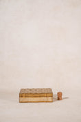 Load image into Gallery viewer, Lidded Gold + Cream Florentine Box
