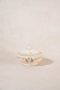 Load image into Gallery viewer, Antique French Ironstone Green & Yellow Ceramic Lidded Tureen