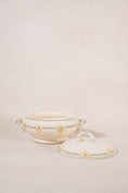 Load image into Gallery viewer, Antique French Ironstone Green & Yellow Ceramic Lidded Tureen
