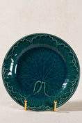 Load image into Gallery viewer, Antique Majolica Plate with Blue/Green Glazing