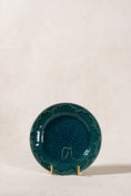 Load image into Gallery viewer, Antique Majolica Plate with Blue/Green Glazing